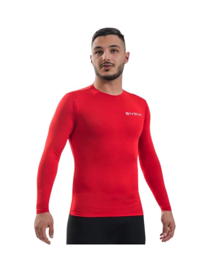 Maglia Intima Givova CORPUS 3 Elastica Manica Lunga Unisex Rosso MAE0120012