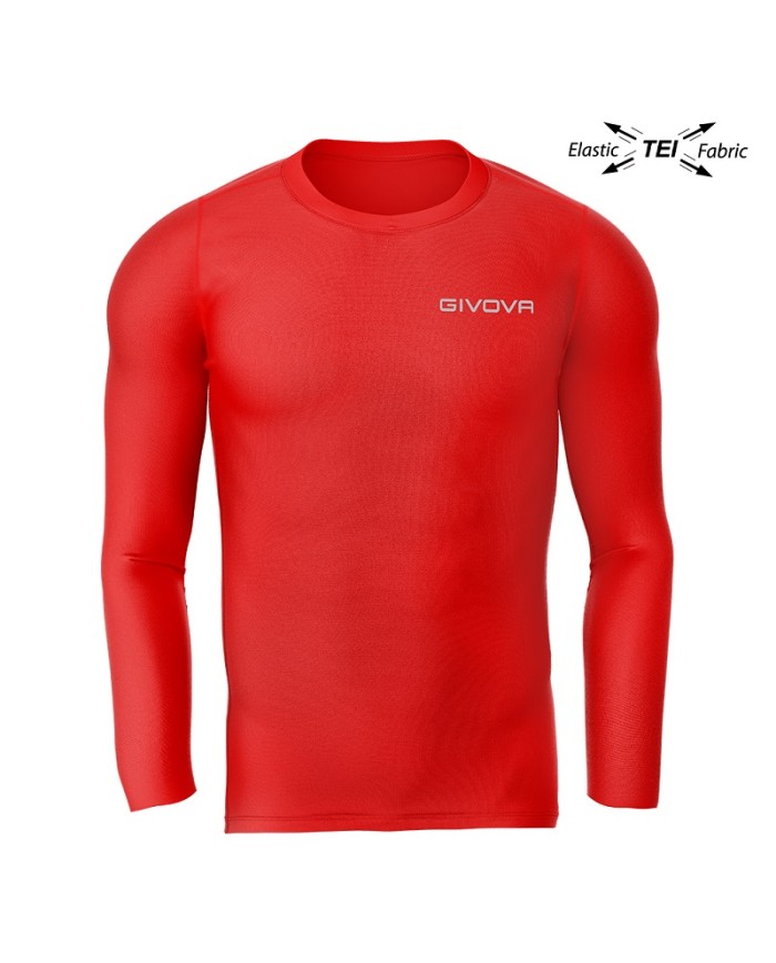 Maglia Intima Givova CORPUS 3 Elastica Manica Lunga Unisex Rosso MAE0120012