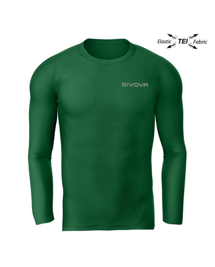 Maglia Intima Givova CORPUS 3 Elastica Manica Lunga Unisex Verde MAE0120013