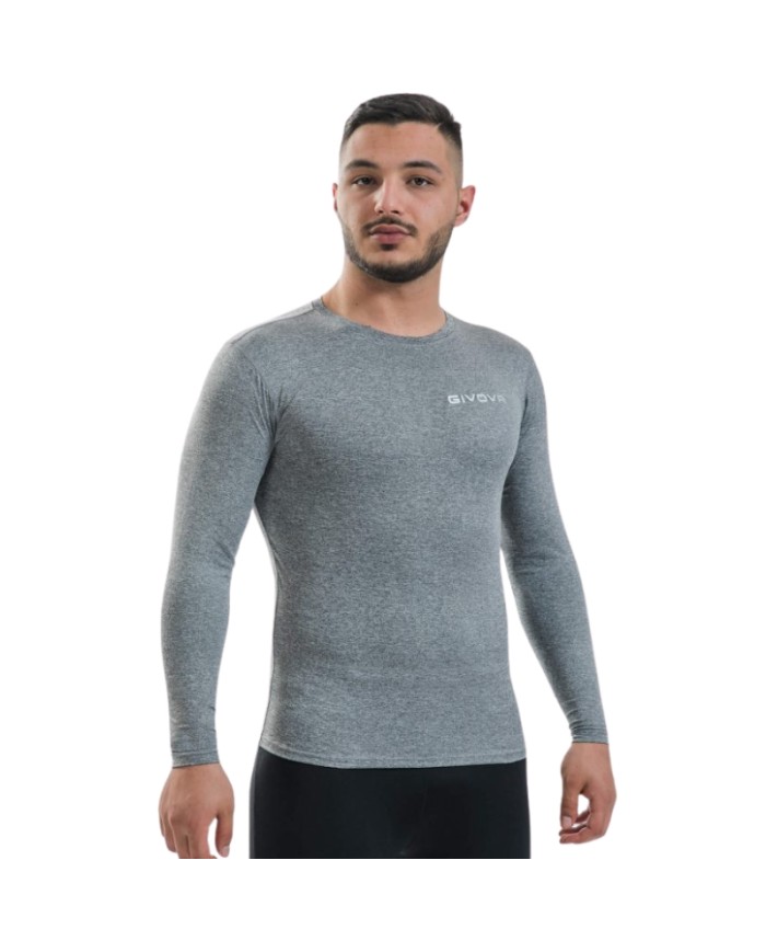 Maglia Intima Givova CORPUS 3 Elastica Manica Lunga Unisex Grigio Scuro MAE0120044
