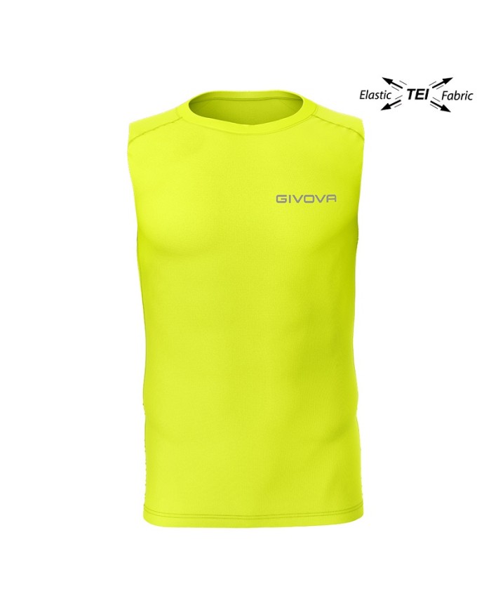 Maglia Tecnica Givova CORPUS 1 MAE010 Canotta Intima Elastica Giromanica Unisex Giallo Fluo MAE0100003
