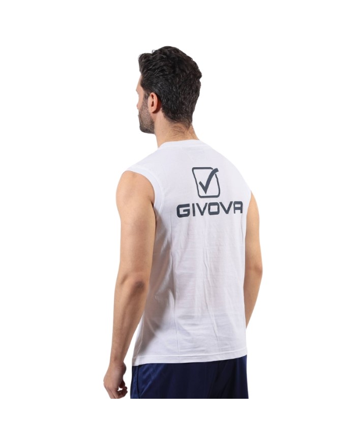 Canotta Givova Cotone Sponsor Big Logo Smanicata Cotone Bianca MA0090003 Canotta Givova Cotone Sponsor Big Logo Smanicata Cotone Bianca MA0090003