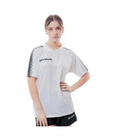 Polo CLUB Givova PK02 Unisex Padel Tennis Sublimatica Bianco Nero PK020310 Polo CLUB Givova PK02 Unisex Padel Tennis Sublimatica Bianco Nero PK020310