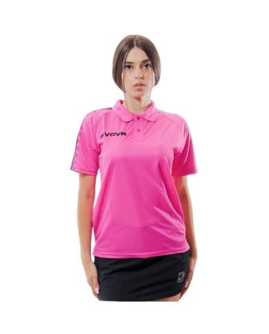 Polo CLUB Givova PK02 Unisex Padel Tennis Sublimatica Fuxia Nero PK020610 Polo CLUB Givova PK02 Unisex Padel Tennis Sublimatica Fuxia Nero PK020610