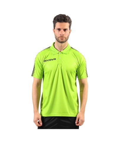 Polo CLUB Givova PK02 Unisex Padel Tennis Sublimatica Giallo Fluo Nero PK021910 Polo CLUB Givova PK02 Unisex Padel Tennis Sublimatica Giallo Fluo Nero PK021910