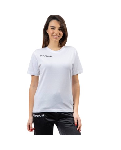 T-Shirt Cotone Cubo Givova MA028 Maglia Girocollo Unisex Bianco MA0280003 T-Shirt Cotone Cubo Givova MA028 Maglia Girocollo Unisex Bianco MA0280003