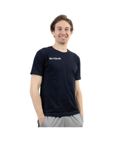 T-Shirt Cotone Cubo Givova MA028 Maglia Girocollo Unisex Blu MA0280004 T-Shirt Cotone Cubo Givova MA028 Maglia Girocollo Unisex Blu MA0280004