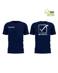 T-Shirt Cotone Cubo Givova MA028 Maglia Girocollo Unisex Blu MA0280004 T-Shirt Cotone Cubo Givova MA028 Maglia Girocollo Unisex Blu MA0280004