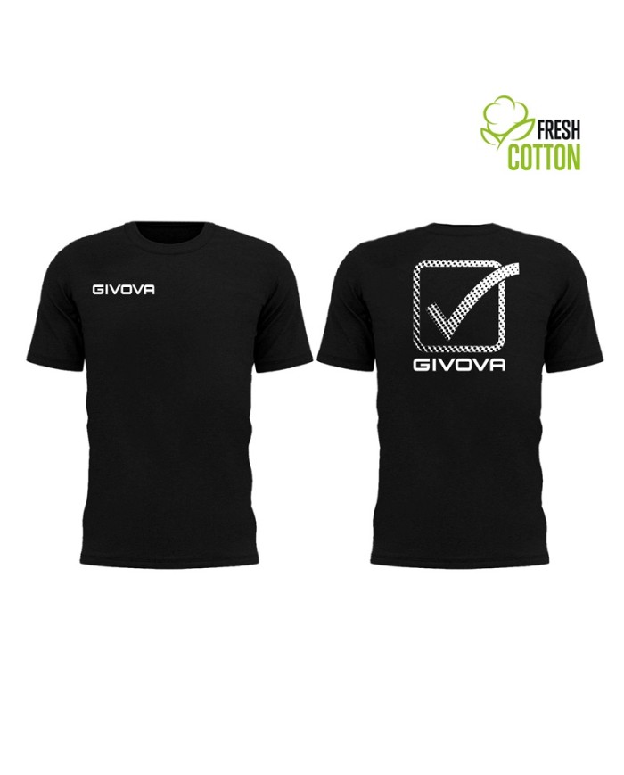 T-Shirt Cotone Cubo Givova MA028 Maglia Girocollo Unisex Nero MA0280012 T-Shirt Cotone Cubo Givova MA028 Maglia Girocollo Unisex Nero MA0280012