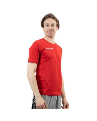 T-Shirt Cotone Cubo Givova MA028 Maglia Girocollo Unisex Rosso MA0280012 T-Shirt Cotone Cubo Givova MA028 Maglia Girocollo Unisex Rosso MA0280012