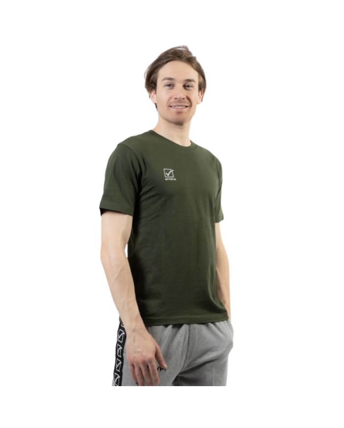 T-Shirt Cotone Action Givova MA027 Maglia Girocollo Unisex Verde Militare MA0270051