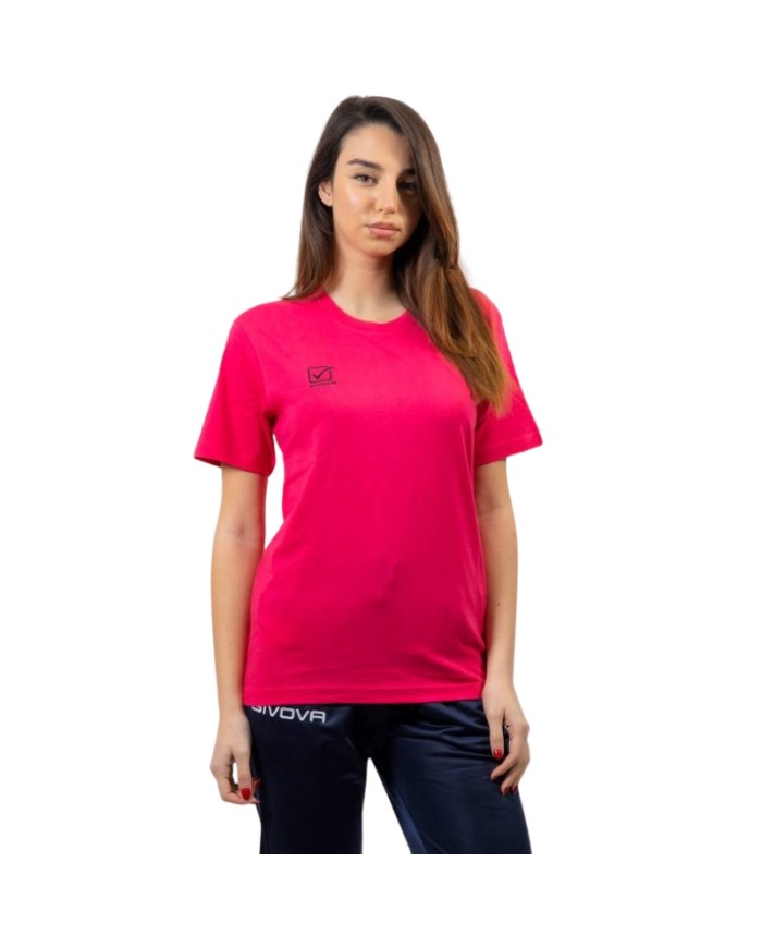 T-Shirt Cotone Action Givova MA027 Maglia Girocollo Unisex Fuxia MA0270006