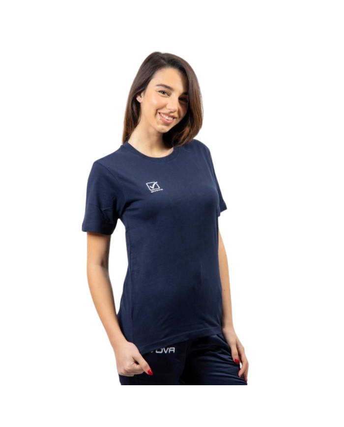 T-Shirt Cotone Action Givova MA027 Maglia Girocollo Unisex Blu MA0270004