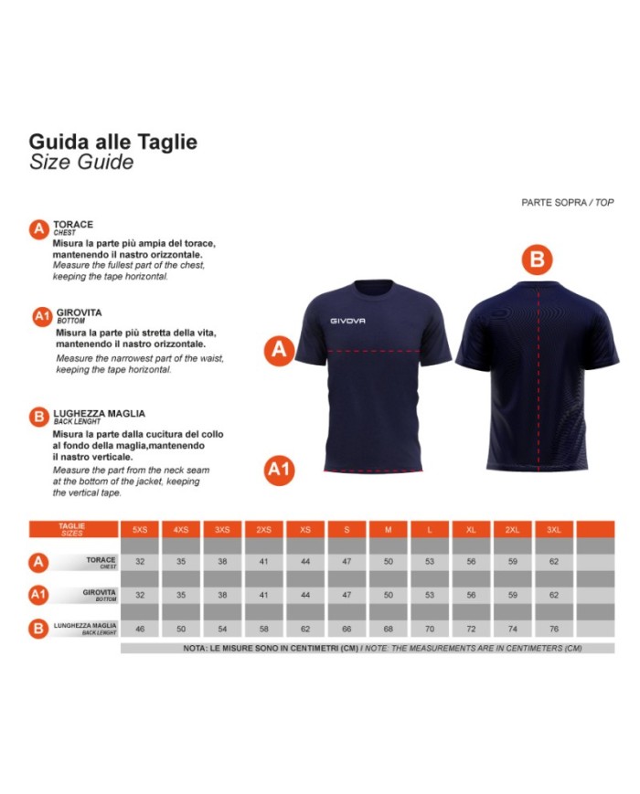 T-Shirt Cotone Action Givova MA027 Maglia Girocollo Unisex Bianco MA0270003