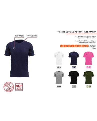 T-Shirt Cotone Action Givova MA027 Maglia Girocollo Unisex Bianco MA0270003 T-Shirt Cotone Action Givova MA027 Maglia Girocollo Unisex Bianco MA0270003