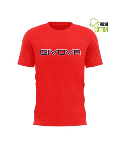 T-Shirt Cotone Spot Givova MA008 Maglia Girocollo Unisex Rosso MA0080012 T-Shirt Cotone Spot Givova MA008 Maglia Girocollo Unisex Rosso MA0080012