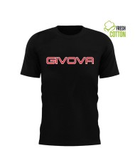 T-Shirt Cotone Spot Givova MA008 Maglia Girocollo Unisex Nero MA0080010