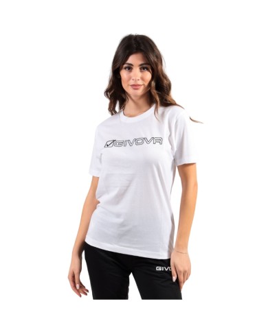 T-Shirt MONDO MA033 Givova Cotone Girocollo Unisex Bianco MA0330003 T-Shirt MONDO MA033 Givova Cotone Girocollo Unisex Bianco MA0330003