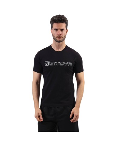 T-Shirt MONDO MA033 Givova Cotone Girocollo Unisex Nero MA0330010 T-Shirt MONDO MA033 Givova Cotone Girocollo Unisex Nero MA0330010