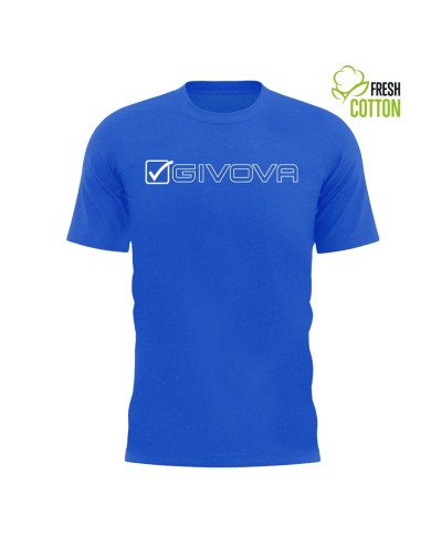 T-Shirt MONDO MA033 Givova Cotone Girocollo Unisex Azzurro Bianco MA0330203 T-Shirt MONDO MA033 Givova Cotone Girocollo Unisex Azzurro Bianco MA0330203
