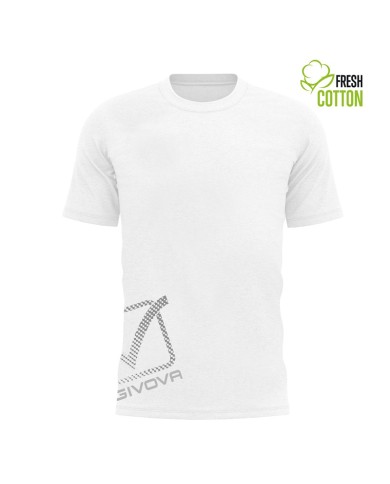 T-Shirt Cotone Reflective Givova MA029 Maglia Girocollo Unisex Bianco MA0290003 T-Shirt Cotone Reflective Givova MA029 Maglia Girocollo Unisex Bianco MA0290003