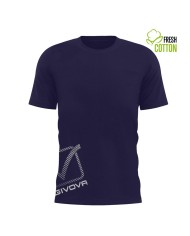 T-Shirt Cotone Reflective Givova MA029 Maglia Girocollo Unisex Blu MA0290004