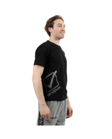 T-Shirt Cotone Reflective Givova MA029 Maglia Girocollo Unisex Nero MA0290010 T-Shirt Cotone Reflective Givova MA029 Maglia Girocollo Unisex Nero MA0290010