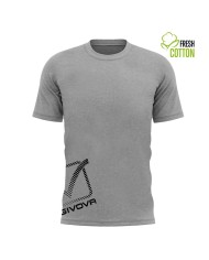 T-Shirt Cotone Reflective Givova MA029 Maglia Girocollo Unisex Grigio Chiaro MA0290043