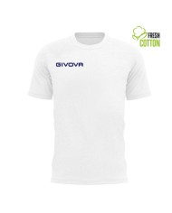 T-Shirt Givova FRESH MA007 Bianco Cotone Girocollo Unisex Sport Fitness MA0070003