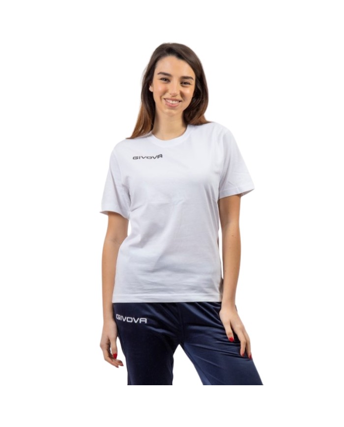 T-Shirt Givova FRESH MA007 Bianco Cotone Girocollo Unisex Sport Fitness MA0070003