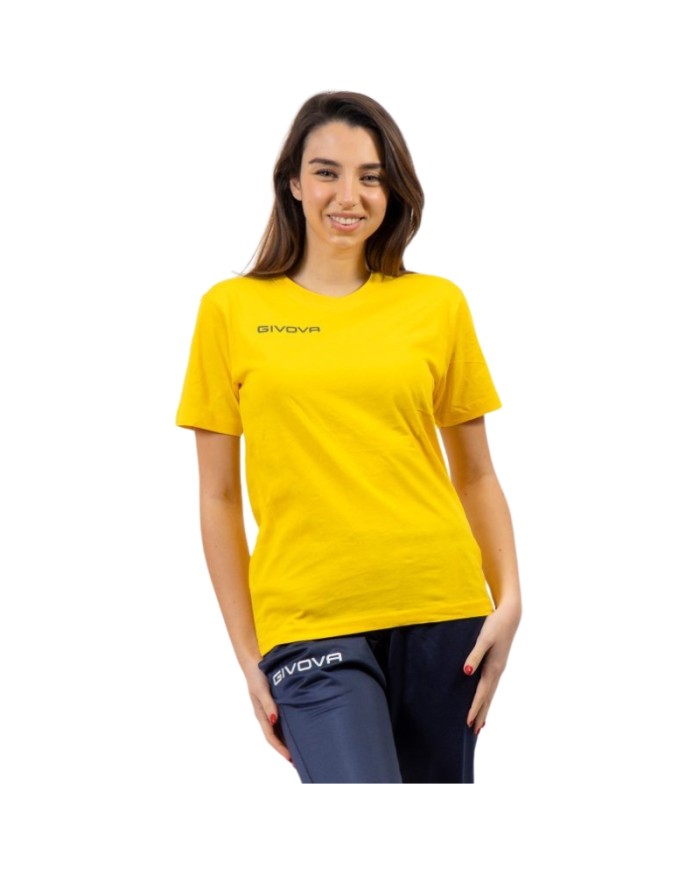 T-Shirt Givova FRESH MA007 Giallo Cotone Girocollo Unisex Sport Fitness MA0070007