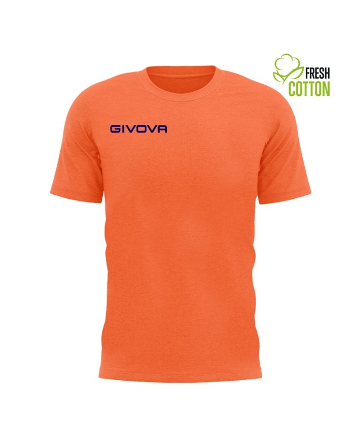 T-SHIRT COTONE FRESH ARANCIO FLUO Tg. 2XL
