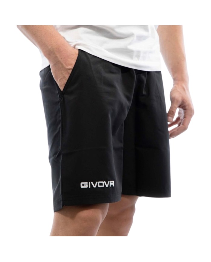Bermuda da Passeggio Givova STREET MICROFIBRA P014 Nero Unisex Shorts P0140010 Bermuda da Passeggio Givova STREET MICROFIBRA P014 Nero Unisex Shorts P0140010