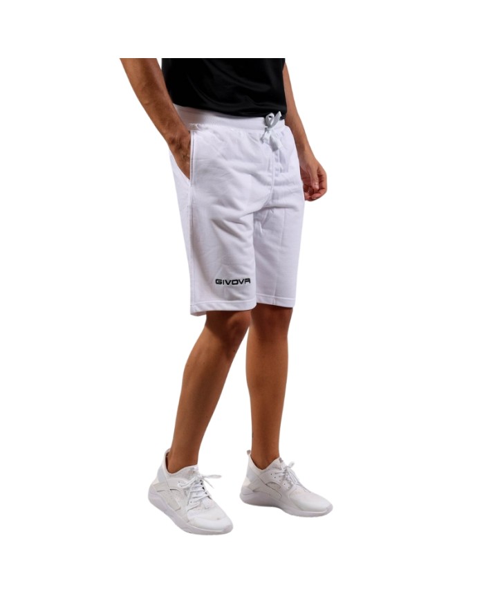 Bermuda da Passeggio Givova FRIEND COTONE TERRY P015 Bianco Unisex P0150003