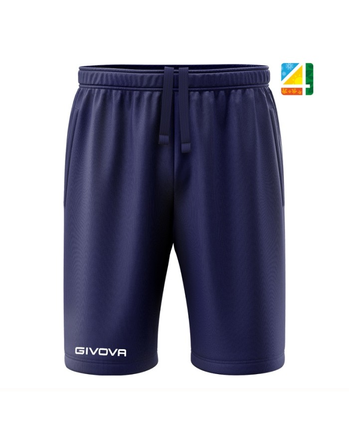 Bermuda da Passeggio Givova FRIEND COTONE TERRY P015 Blu Unisex P0150004