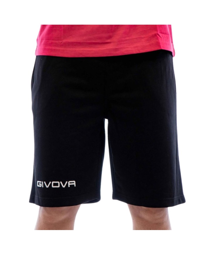 Bermuda da Passeggio Givova FRIEND COTONE TERRY P015 Nero Unisex P0150010