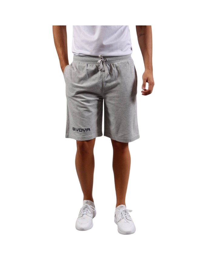 Bermuda da Passeggio Givova FRIEND COTONE TERRY P015 Grigio Chiaro Unisex P0150043