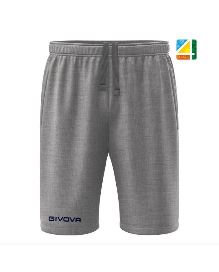 Bermuda da Passeggio Givova FRIEND COTONE TERRY P015 Grigio Chiaro Unisex P0150043