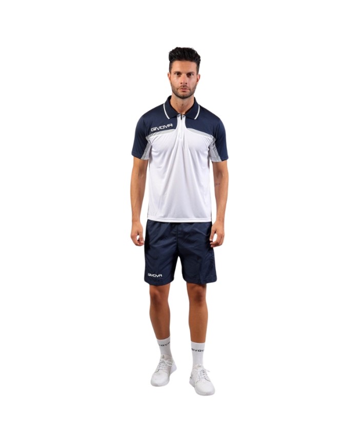Completo Givova KIT FAST KIT035 Tennis Padel Unisex Bianco Blu KIT0350304 Completo Givova KIT FAST KIT035 Tennis Padel Unisex Bianco Blu KIT0350304