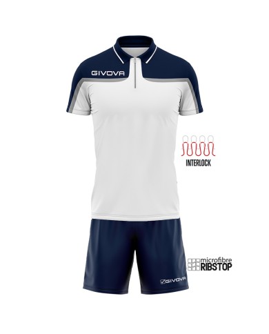 Completo Givova KIT FAST KIT035 Tennis Padel Unisex Bianco Blu KIT0350304 Completo Givova KIT FAST KIT035 Tennis Padel Unisex Bianco Blu KIT0350304