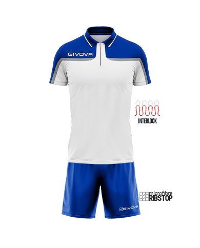 Completo Givova KIT FAST KIT035 Tennis Padel Unisex Bianco Azzurro KIT0350302 Completo Givova KIT FAST KIT035 Tennis Padel Unisex Bianco Azzurro KIT0350302