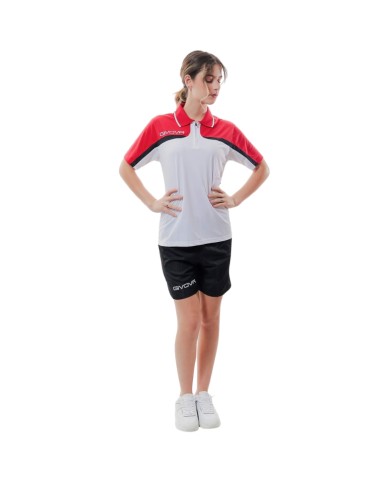 Completo Givova KIT FAST KIT035 Tennis Padel Unisex Bianco Rosso KIT0350312