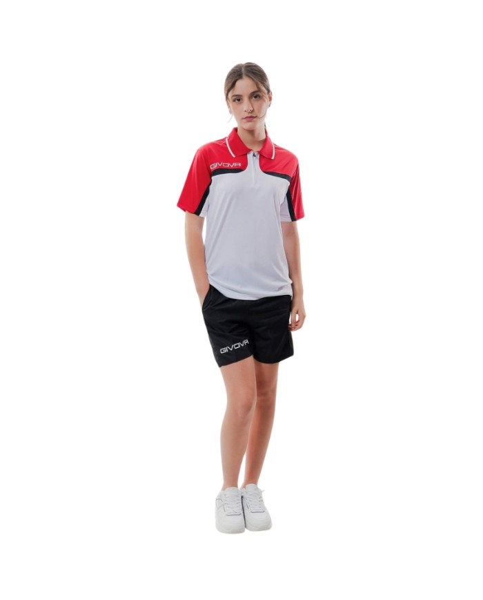 Completo Givova KIT FAST KIT035 Tennis Padel Unisex Bianco Rosso KIT0350312