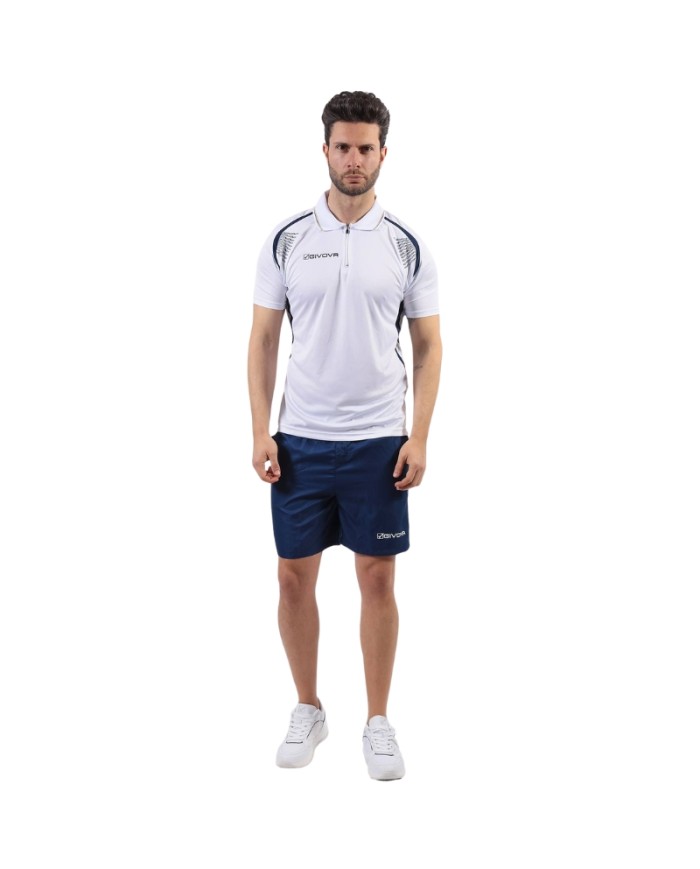 Completino da Padel Givova KIT EASY Tennis Passeggio Unisex Bianco Blu KIT0340304