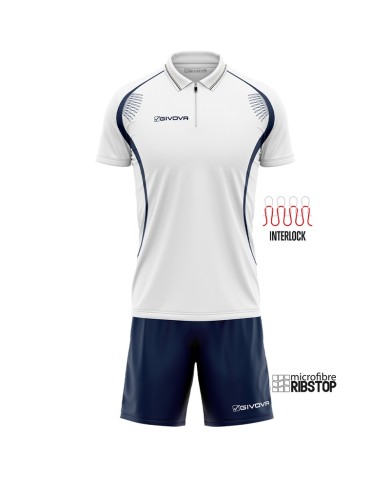 Completino da Padel Givova KIT EASY Tennis Passeggio Unisex Bianco Blu KIT0340304