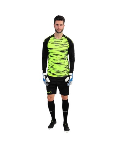 Completino da Portiere Givova KIT DIFESA KITP010 Giallo Fluo Nero Completino da Portiere Givova KIT DIFESA KITP010 Giallo Fluo Nero