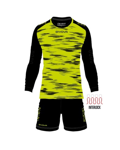Completino da Portiere Givova KIT DIFESA KITP010 Giallo Fluo Nero Completino da Portiere Givova KIT DIFESA KITP010 Giallo Fluo Nero