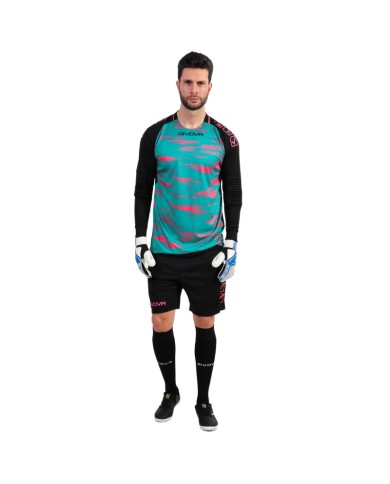 Completino da Portiere Givova KIT DIFESA KITP010 Verde Petrolio Fuxia Completino da Portiere Givova KIT DIFESA KITP010 Verde Petrolio Fuxia