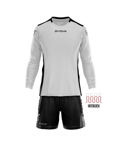 Completino da Portiere Givova KIT HYGUANA KITP009 Grigio Chiaro Nero KITP0092710 Completino da Portiere Givova KIT HYGUANA KITP009 Grigio Chiaro Nero KITP0092710