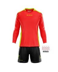 Completino da Portiere Givova KIT HYGUANA KITP009 Rosso Chiaro Nero KITP0095310